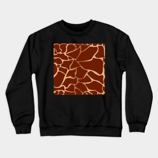 Giraffe Fur Pattern Gold Crewneck Sweatshirt by SpiceTree